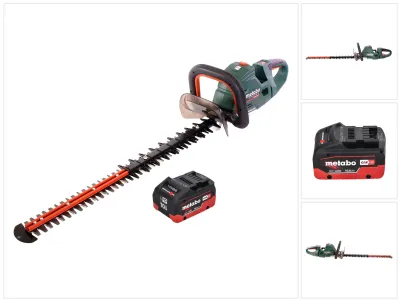 Image de Metabo HS 18 LTX BL 65 Taille-haie sans fil 60 cm 18V Brushless + 1x Batterie 10,0 Ah - sans chargeur