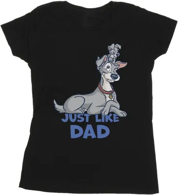 Produktbild von Disney - "Lady And The Tramp Just Like Dad" T-Shirt für Damen BI26177 (XXL) (Schwarz)