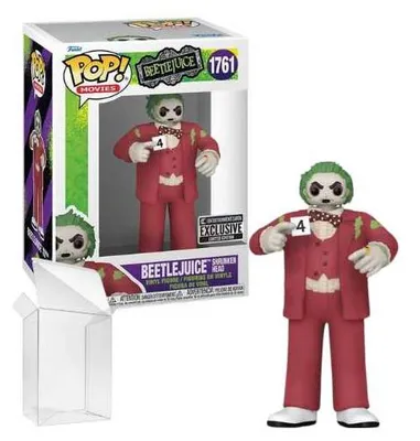 Immagine prodotto di Funko Pop! Figura esclusiva di Beetlejuice con testa rimpicciolita, taglia unica