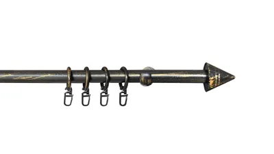 Produktbild von SN Deco Gardinenstange Como, 1-läufig, schwarz-gold, Ø20 mm, inkl. Zubehör, 240 cm Fixmaß