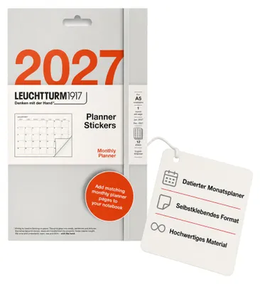 Obrázek produktu pro Kalendář LEUCHTTURM1917 na rok 2027 s možnostmi vkládání poznámek, měsíční přehledy, v angličtině, značka horizon