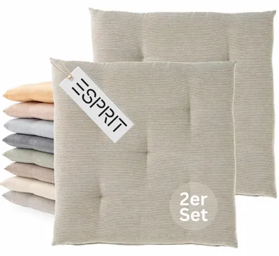 Immagine prodotto di Cuscini da seduta ESPRIT NEEDLESTRIPE marroni 40 x 40 cm - Set da 2