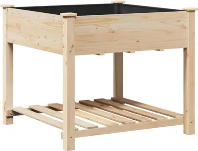 Immagine prodotto di vidaXL Fioriera da giardino con ripiano Beige 90 x 90 x 76,5 cm