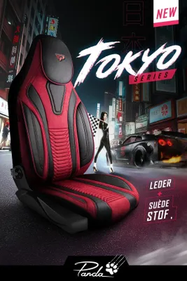 Produktbild von Sitzbezüge Tokio Serie Beige Schwarz – Wildlederoptik mit Kunstleder – universelle Autositzbezüge – perfekte Passform für über 3000 Fahrzeugmodelle – Set für Vordersitze.Ausführung:Set für Vordersitze,Farbe:Beige Schwarz