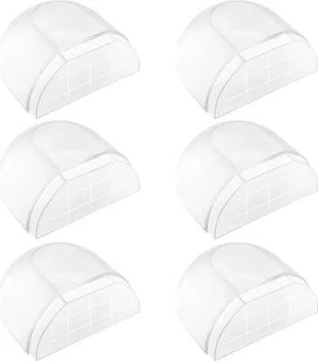 Produktbild von 6er-Pack Türstopper für den Innenbereich, selbstklebende Türhalter, Bodenstopper, transparente Türstopper für alle Hartböden, selbstklebender Türschutz zum Schutz von Wänden und Möbeln