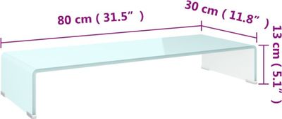 vidaXL TV-Aufsatz/Monitorerhöhung Glas Grün 80x30x13 cm