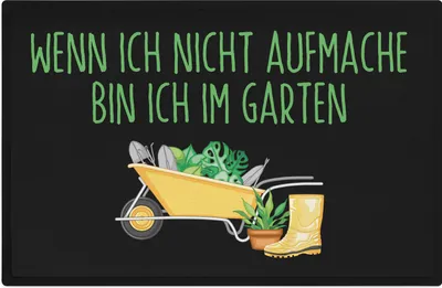 Produktbild von Trendation - Gärtner Fußmatte Geschenk Lustiger Spruch Wenn Ich Nicht Aufmache Bin Im Garten 60x40 cm Hobbygärtner Oma Opa Rentner