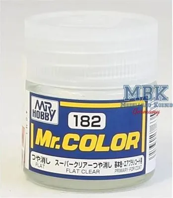 Produktbild von Mr Hobby - Gunze C-182 - Mr. Color (10 ml), Flat Clear - Neu