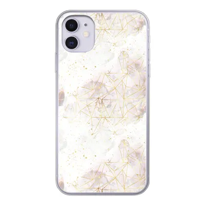 Produktbild von MuchoWow® Handyhülle Schutzhülle Hülle für iPhone 11 Marmor - Geometrie - Gold Silikon Softcase Handy Hülle - Handytasche