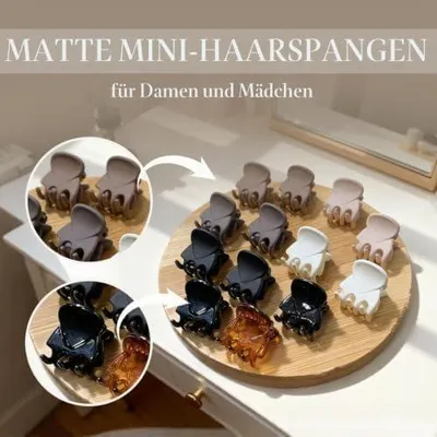 Productafbeelding van 36 matte mini-haarspelden met opbergdoos, kleine haarspelden voor dames en meisjes, antislip haarclips voor fijn haar