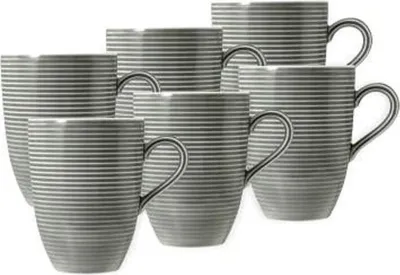 Produktbild von Seltmann Weiden Beat Perlgrau Becher mit Henkel 6er Set