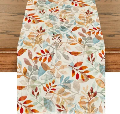 Produktbild von Herbstlicher Tischläufer mit Blättermotiv Dekorativ Ästhetisch Weich 40x240 cm