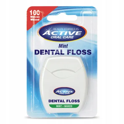 Produktbild von Beauty Formulas Active Oral Care Zahnseide mit Wachsduft und Minze