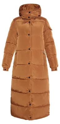 Produktbild von AODA damen langer steppmantel - braun, XL