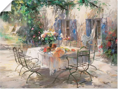 Produktbild von ARTland Poster Schatten Garten Größe: 40x30 cm