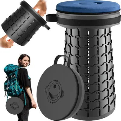 Obrázek produktu pro Teleskopická stolička - Nastavitelná výška - 1,6 kg - Nosnost 1000 lb - Skládací