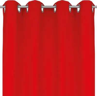 Produktbild von Blickdichte Gardine mit Ösen, Maße: 140x145 cm -Rot