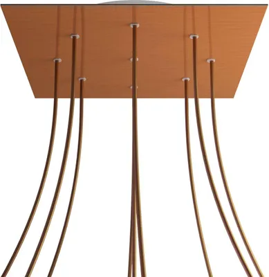 Produktbild von Creative Cables Kroq409ef108 Xxl Rose-one Quadratisches Satin Kupferrosa Set Golden 400 mm Golden 400 mm