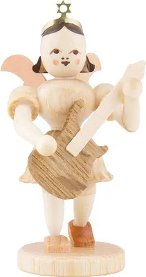 Produktbild von Kurzrockengel mit E-Gitarre, natur (6,6cm) von Blank Kunsthandwerk