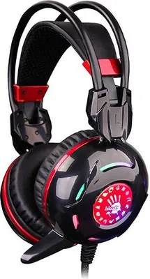 Zdjęcie produktu dla A4Tech G300, słuchawki z mikrofonem, przewodowa, czarna, 2x 3.5 mm jack + USB