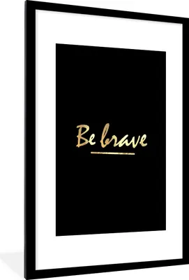 Produktbild von MuchoWow® Gerahmtes Poster Zitate - Gold - Schwarz 60x90 cm - Poster mit Schwarzem Bilderrahmen Wandposter Rahmen Foto Bilder - Dekoration - Wandposter Wohnzimmer - Hochwertig