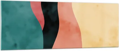 Produktbild von Bilder auf glas - Einteilig - Mehrfarbig Abstraktion Modern - 140x50cm - Glasbilder - Wandbilder - Bilder - Wanddekoration aus Glas - Glas Bilder - Wandbild auf Glas - GAB140x50-4820