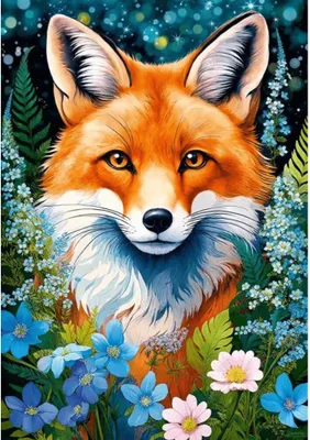Produktbild von CHERRY PAZZI Puzzle Fuchs in Blü te 1000 Puppen