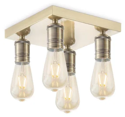 Produktbild von Home Sweet Home Aufbaustrahler Nitro 4 - inkl. dimmbarem LED-Leuchtmittel - Messing