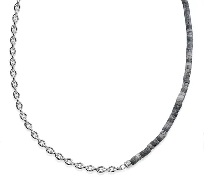 Zdjęcie produktu dla Naszyjnik Zeeme ze stali nierdzewnej, 50 cm, biały, 344050108-1