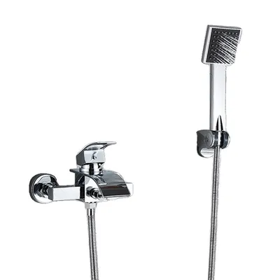 Produktbild von Badezimmer Badewannenarmatur, Wandmontage, Wasserfallauslauf, Chrom A