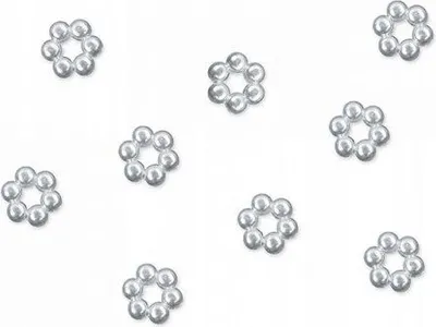 Produktbild von Perlenblumen-Applikation, 9 mm, 50 Stk.