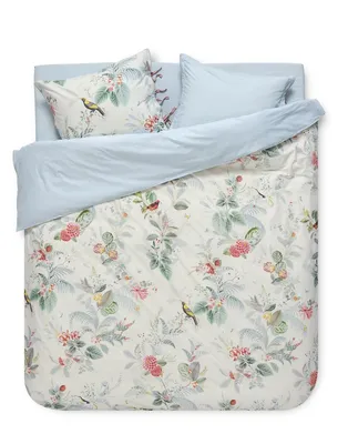 Produktbild von Pip Studio Perkal-Bettwäsche Floris 200x200cm+2x80x80 Farbe Weiss