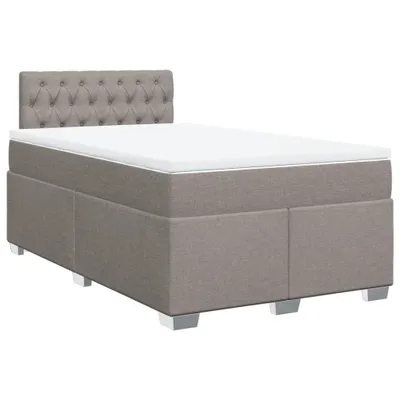 Produktbild von Boxspringbett mit Matratze Taupe 120x200 cm Stoff