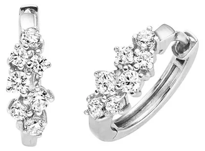 Produktbild von Viventy Creolen Ohrringe Damen Zirkonia Weiß Sterlingsilber 786914