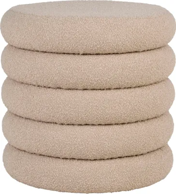 Produktbild von Pouf Brooklyn aus Teddy Bouclé -  Beige