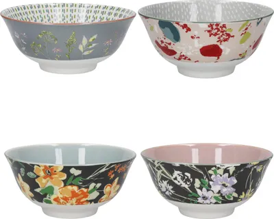 Produktbild von Kitchencraft 4-teiliges Müsli-/Dessertschalen-Set aus Keramik