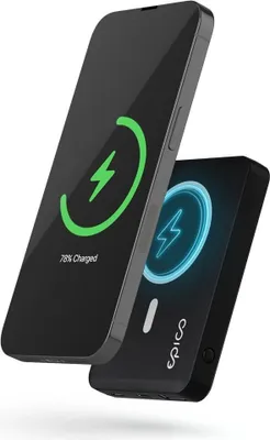 Produktbild von Epico 9915101300192, 5000 mAh, Kabelloses Aufladen, 10 W, Schwarz