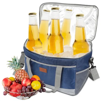 Produktbild von Jopassy Kühltasche leicht und wasserdicht Kühltaschen mit Kühlakku Picknicktasche 33 Liter,Marine