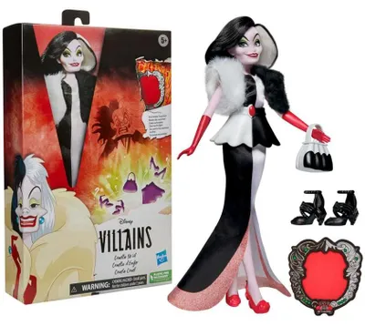 Produktbild von Disney Villains Cruella de Vil Doll – 28 cm – Articulated – With Accessories