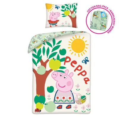 Produktbild von Peppa Wutz Bettwäsche 140x200 Baumwolle Kinder Bettbezug Kinderbettwäsche