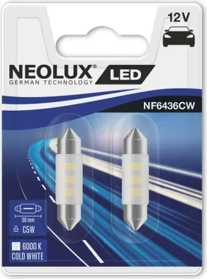 Image de Neolux lampe de voiture C5W SMD LED 36 mm 12 V 0,5 W blanc 2 pièces