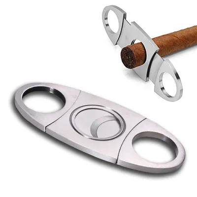 Obrázok produktu pre INF Orezávač cigariet s dvojitou gilotínou z nerezovej ocele Silver