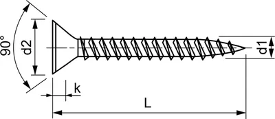 Produktbild von Speed Spanplattenschraube Senkkopf 4x35 Vollgewinde Holzschrauben TX20 EFP-beschichtet - 1000 Stück