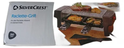Produktbild von Raclette Grill mit Heiße Stein für 2 Personen 350 Watt Silvercrest