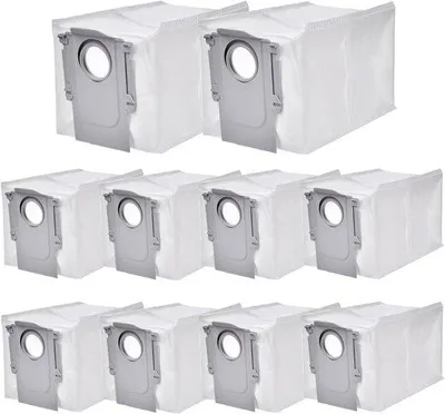 Produktbild von 10 Stück Staubsaugerbeutel für Roborock Revo, S, Pro, Master, Plus, Curv, S8 MaxV Ultra, Saros 10R, QV 35S, 35A, QR 598, 798 - 3 L große Kapazität - Wegwerf - Vervanging