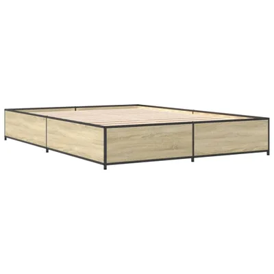 Produktbild von Bettgestell Sonoma-Eiche 120x190 cm Holzwerkstoff und Metall