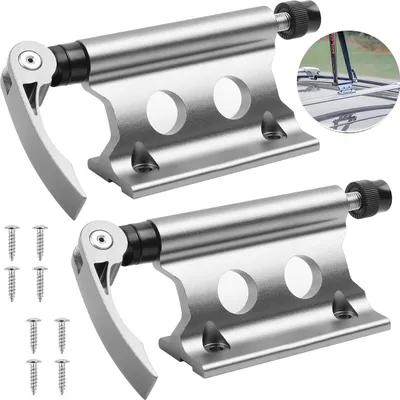 Produktbild von Fahrrad Gabelhalterung 2 Stück Aluminium Vorderradmontage Schraublöcher Auto Indoor Aufbewahrung Werkstatt Camping Rostfrei Tragbar Stabil