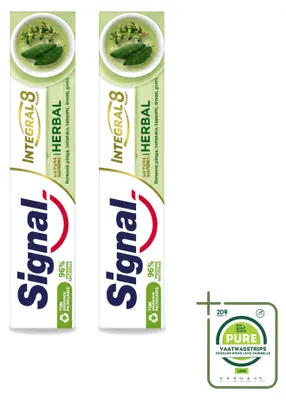 Obrázok produktu pre 2 x Zubná pasta Signal Integral & Actions, prírodné bylinky, 75 ml - veľké balenie - 2 kusy