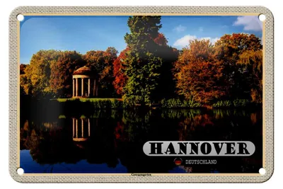 Produktbild von Blechschild Städte Hannover Blick auf Georgengarten 18x12cm Schild