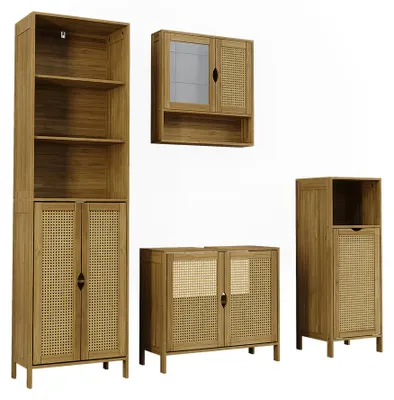 Produktbild von Badmöbel-Set Vicco Liora Bambus 4 Teile, Model 59919